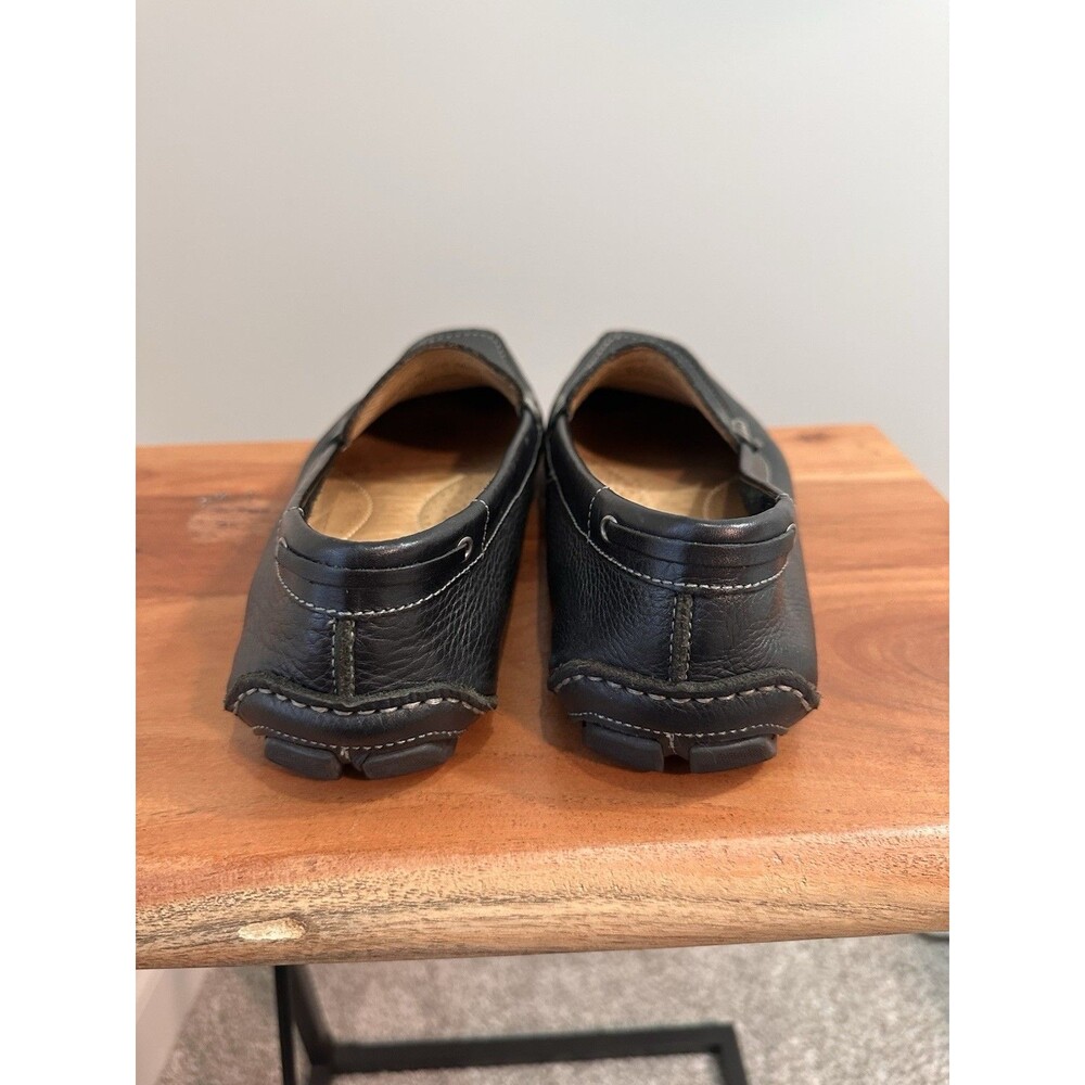 GH Bass Mens Monte Pebble Grain Black Leather Driving Moccasins Loafers 11 GUC - Picture 5 of 8